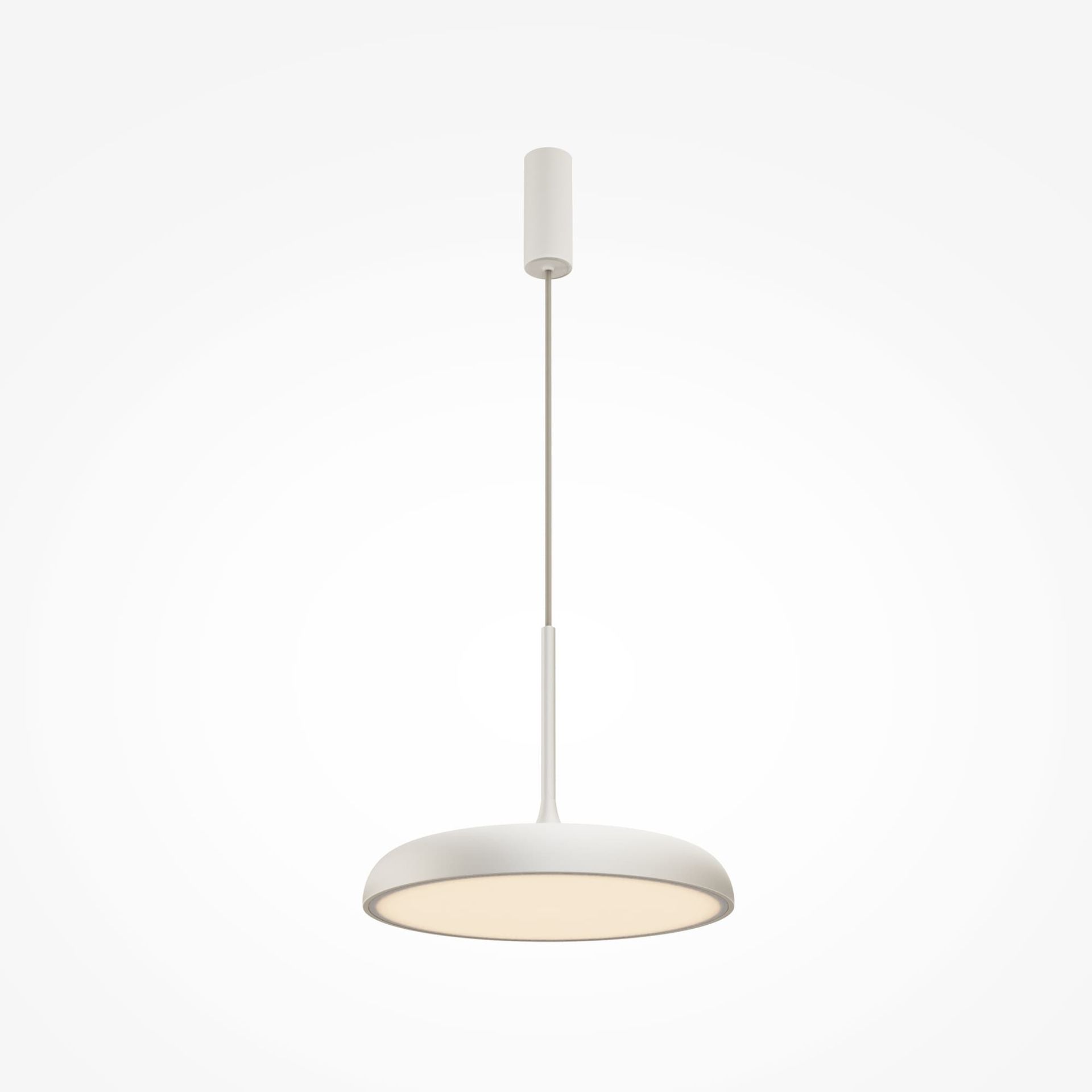 Biała lampa wisząca, zintergowany LED MOD189PL-L18W3K1 z serii GERHARD