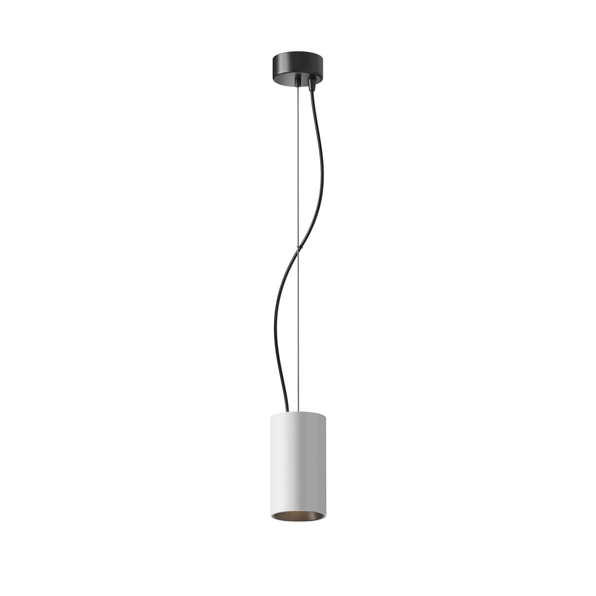 Biała lampa wisząca, tuba, wbudowany LED P089PL-15W3K-W z serii EFIR