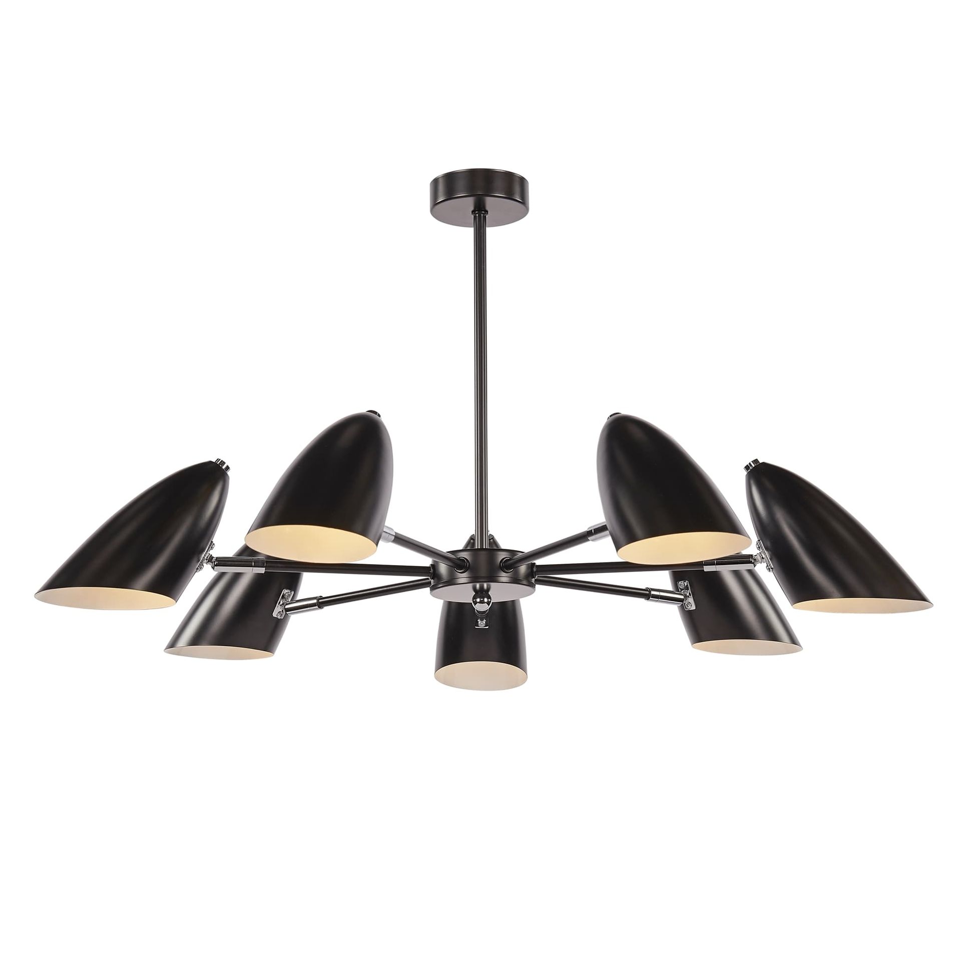 Okazała lampa sufitowa w czarnym kolorze MOD033PL-07B z serii AIDA