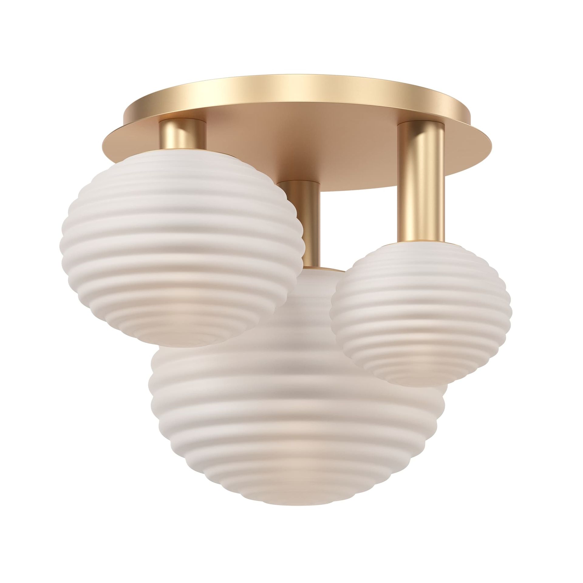 Elegancka lampa wisząca, ozdobne klosze MOD268CL-03G z serii REELS
