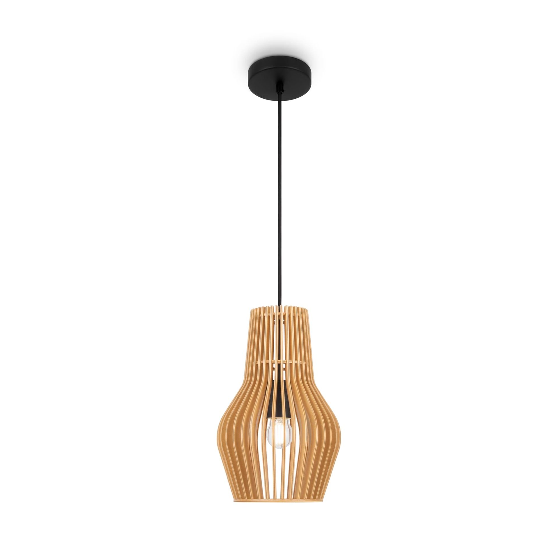 Drewniana lampa wisząca, nad stół MOD191PL-01W z serii ROOTS