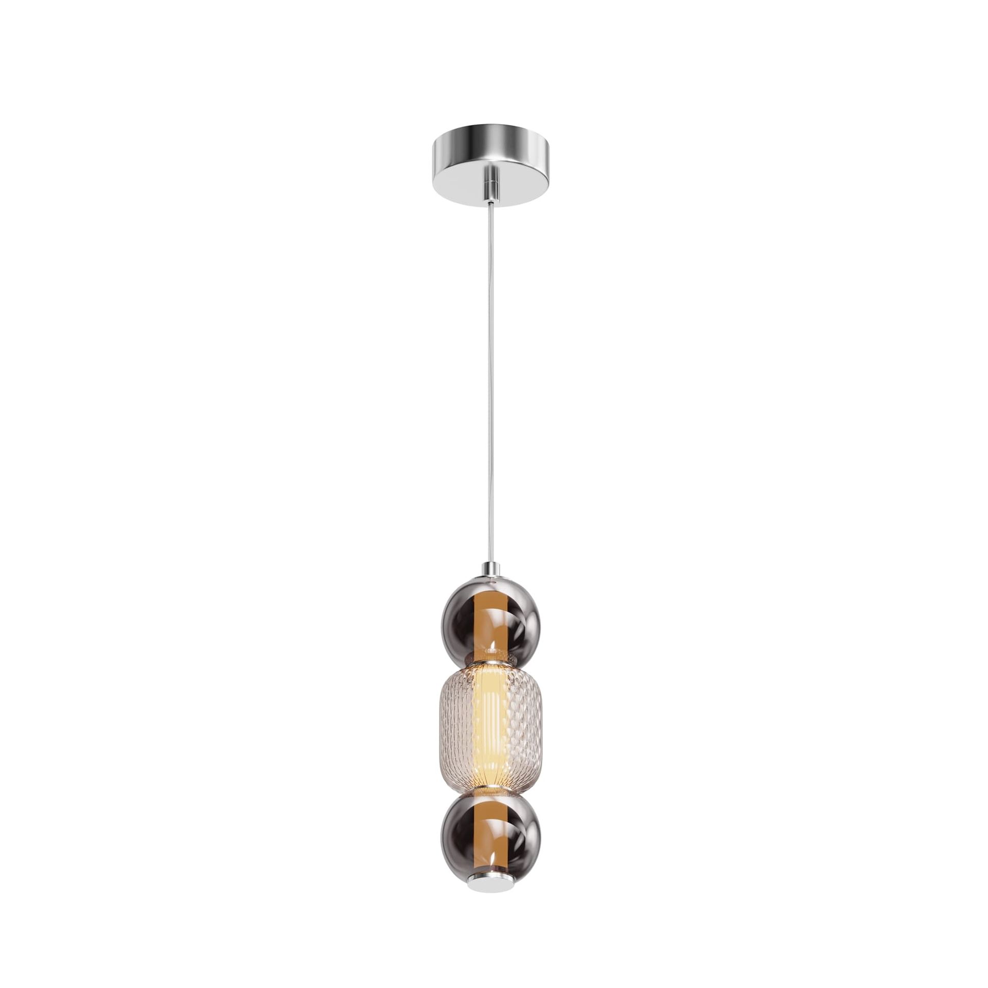 Pojedyncza, ledowa lampa wisząca MOD273PL-L16CH3K z serii DROP