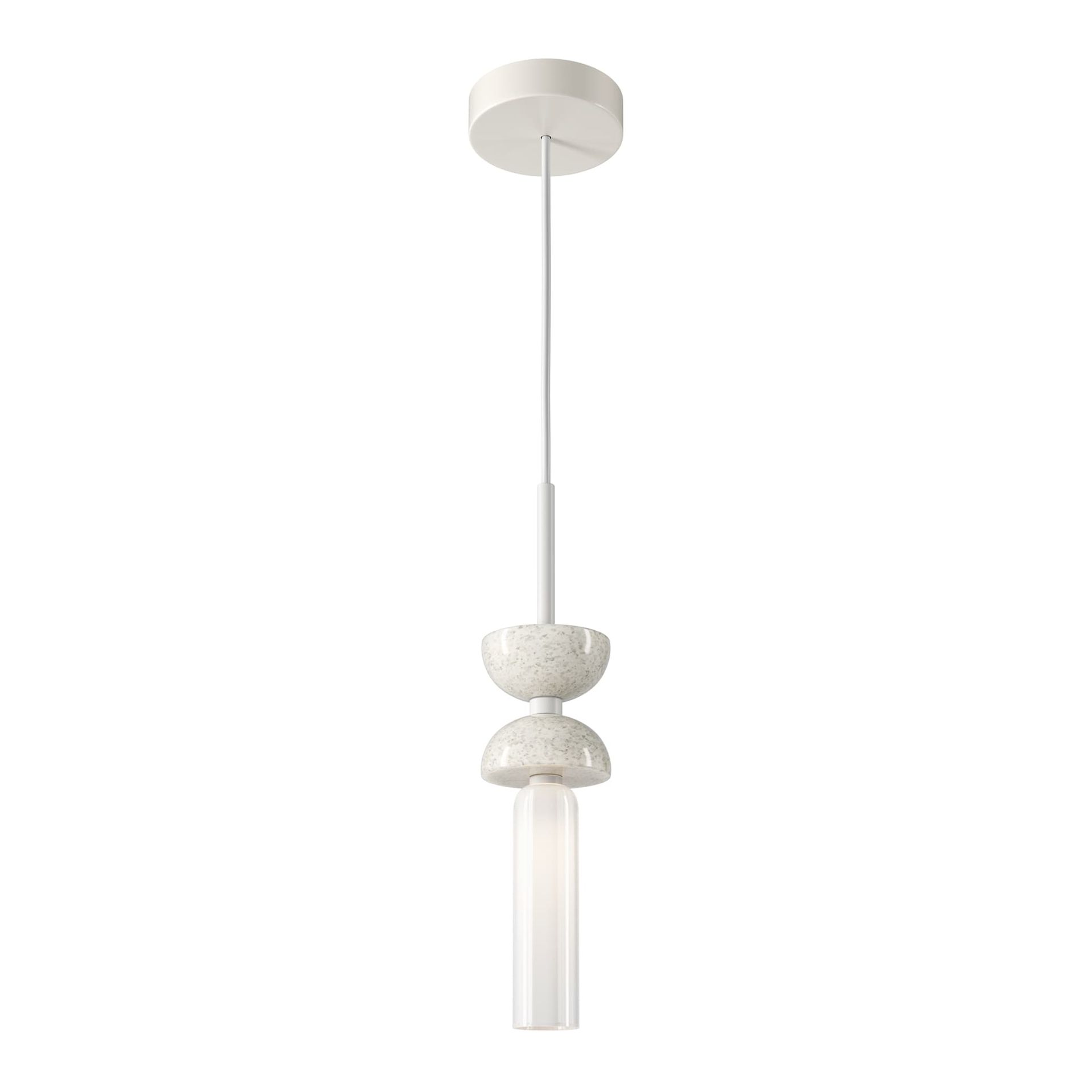 Biała lampa wisząca, dekoracyjna, LED MOD178PL-01W z serii KYOTO