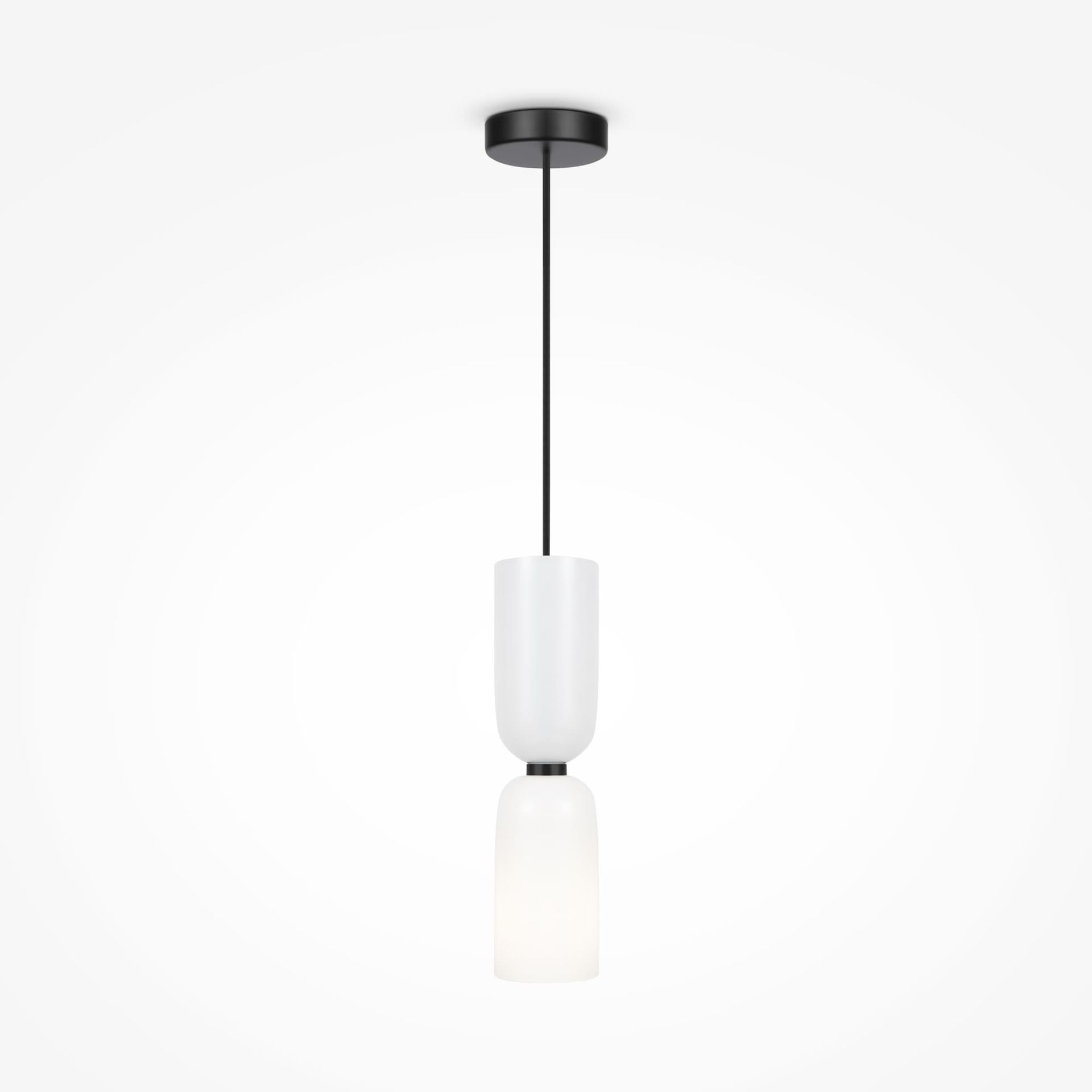 Biała lampa wisząca, oprawka na mały gwint MOD177PL-01W z serii MEMORY