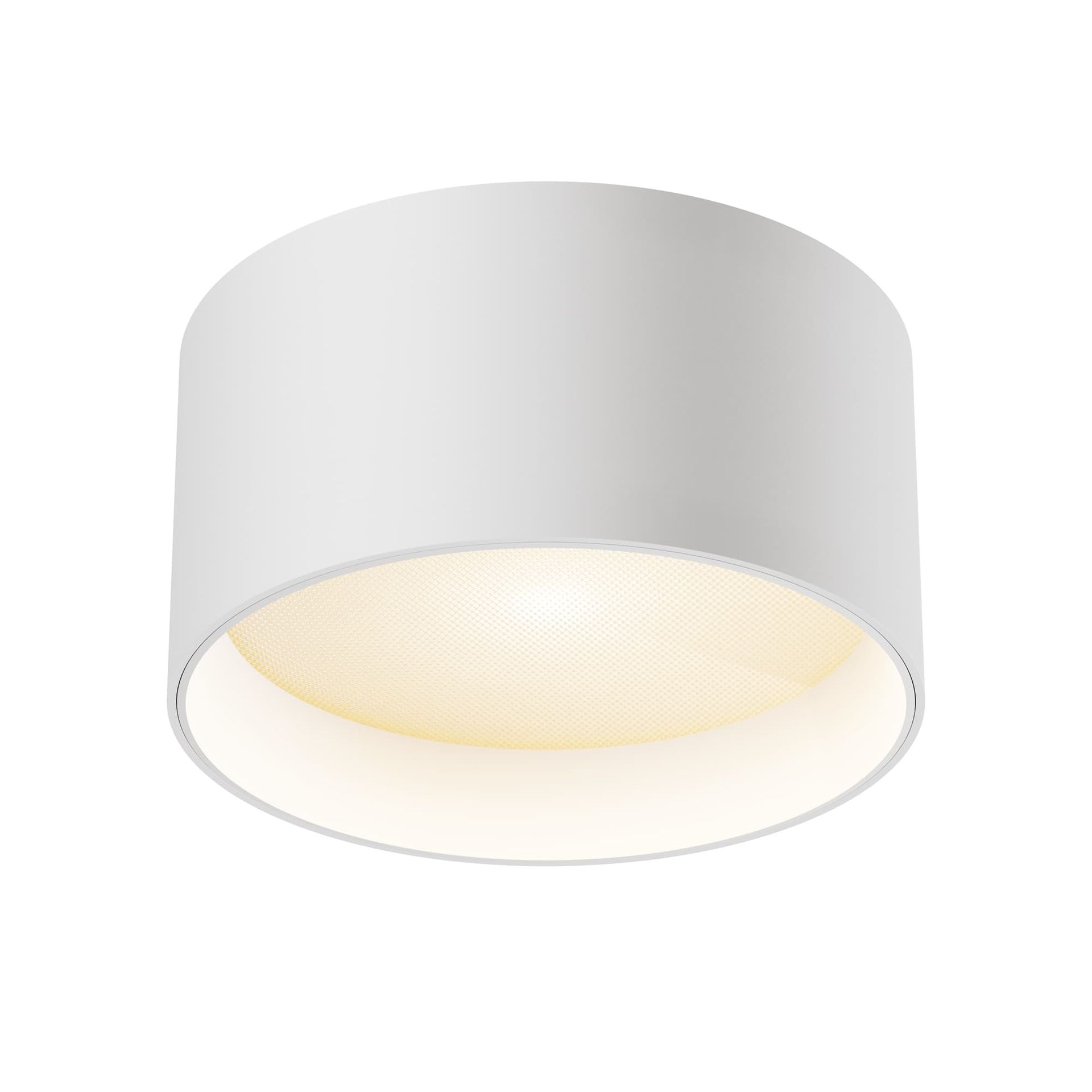 Biały, solidny spot natynkowy LED C089CL-15W3K-W z serii VEGA
