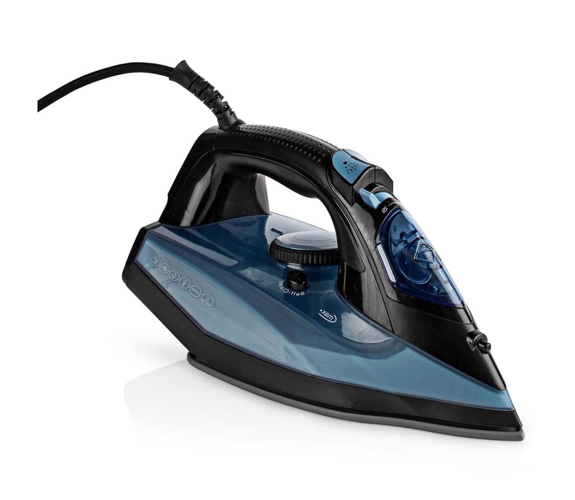 Nedis IRON2000 - Żelazko parowe 2600W/230V czarne/niebieskie