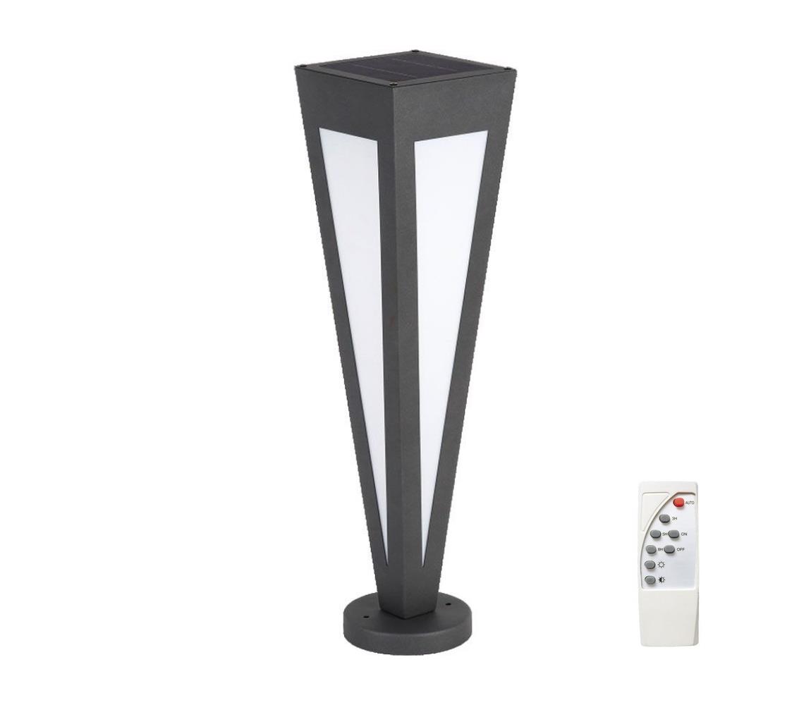 LED Lampa solarna LED/2W/3,7V IP65 3000K czarna