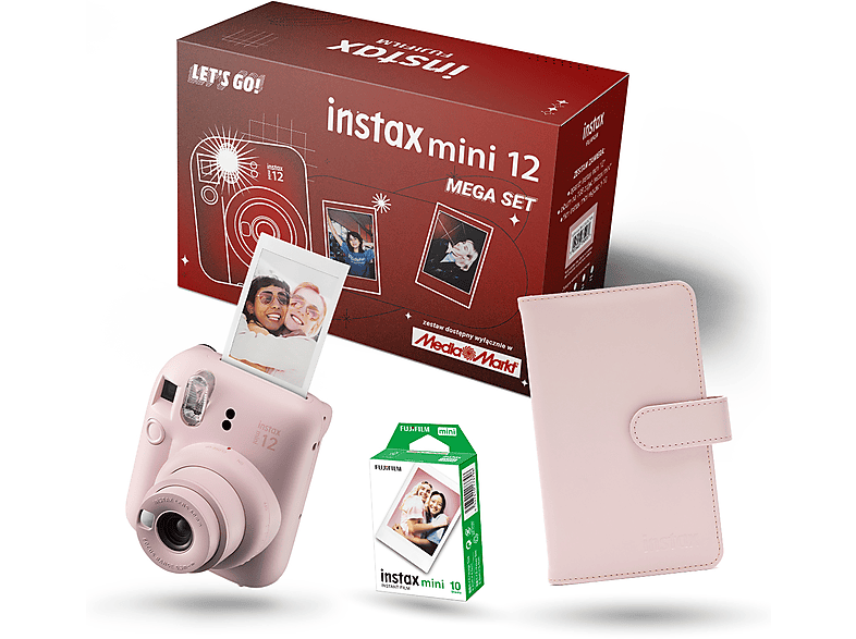 FUJIFILM Instax mini 12 Mega Set ( Album + wkłady) Różowy