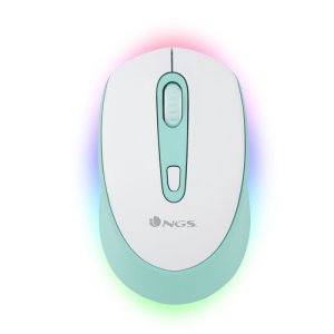 NGS SMOG-RB MINT – Bezprzewodowa mysz do wielu urządzeń z możliwością ładowania, z podświetleniem LED, technologią Bluetooth 3.0/5.0, 2,4 GHz