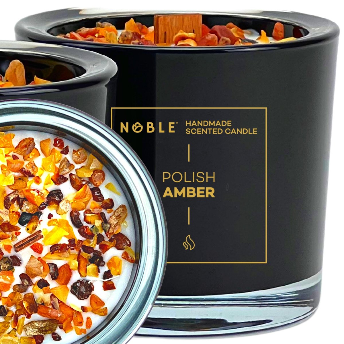 Świeca zapachowa sojowa Polish Amber Noble