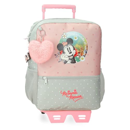 Joumma Disney Minnie Wild Nature Plecak z wózkiem Zielony 25x32x12 cms Poliester 9,9L, Zielony, Plecak z wózkiem