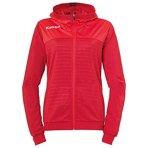 Kempa Emotion 2.0 damska kurtka z kapturem, kolor chili/czerwony, L