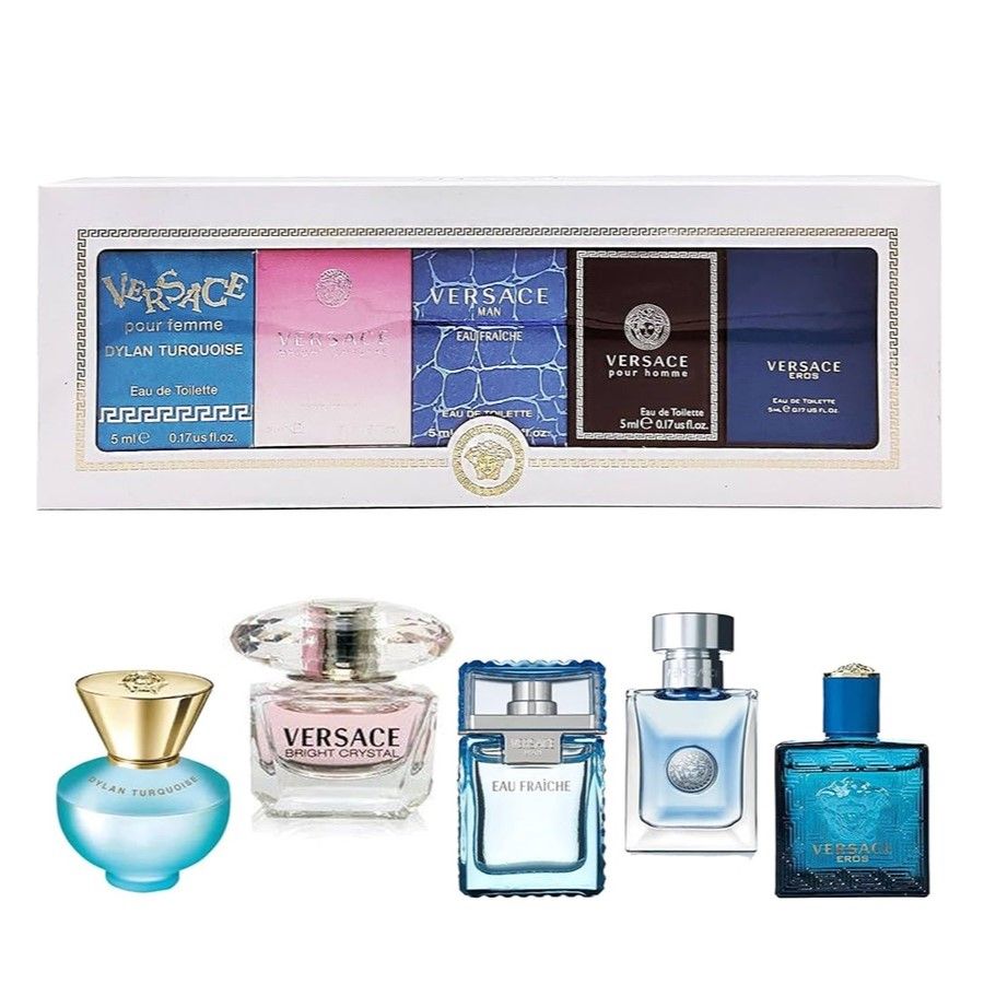 Miniatures Collection zestaw Dylan Turquoise woda toaletowa 5ml + Bright Crystal woda toaletowa 5ml + Man Eau Fraiche woda toaletowa 5ml + Pour Homme