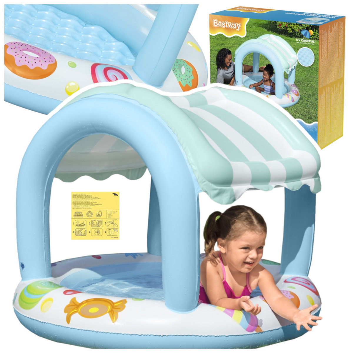 Bestway Dmuchany Basenik Dla Dzieci Z Daszkiem K189