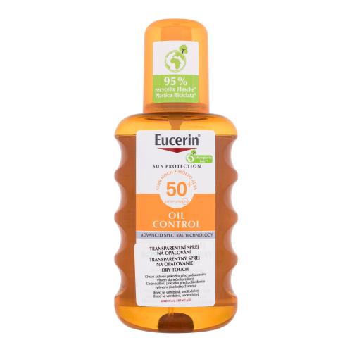 Eucerin Sun Oil Control Dry Touch Transparent Spray SPF50+ preparat do opalania ciała 200 ml unisex