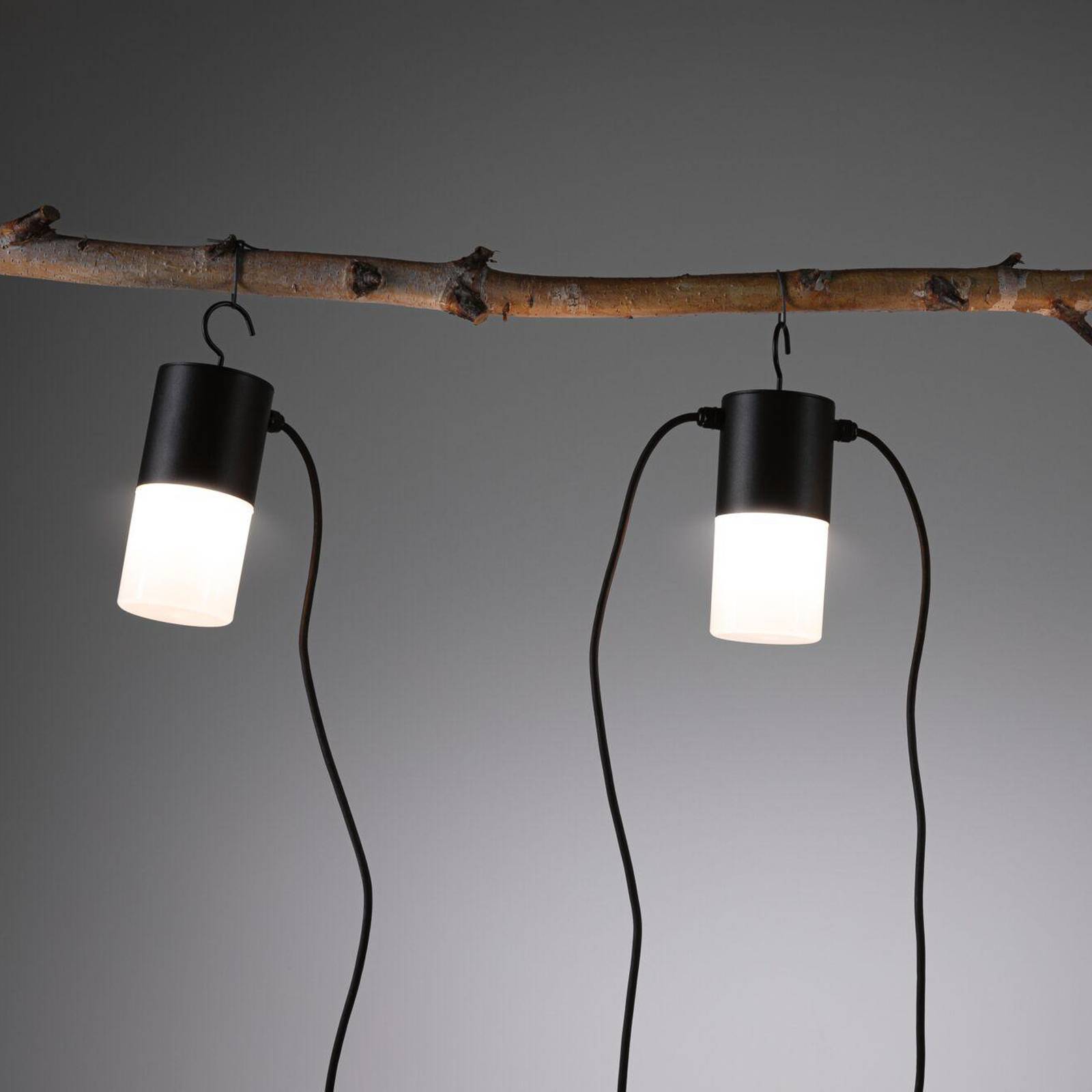 Paulmann Plug & Shine zewnętrzny łańcuch świetlny Tubs antracyt 3xE14