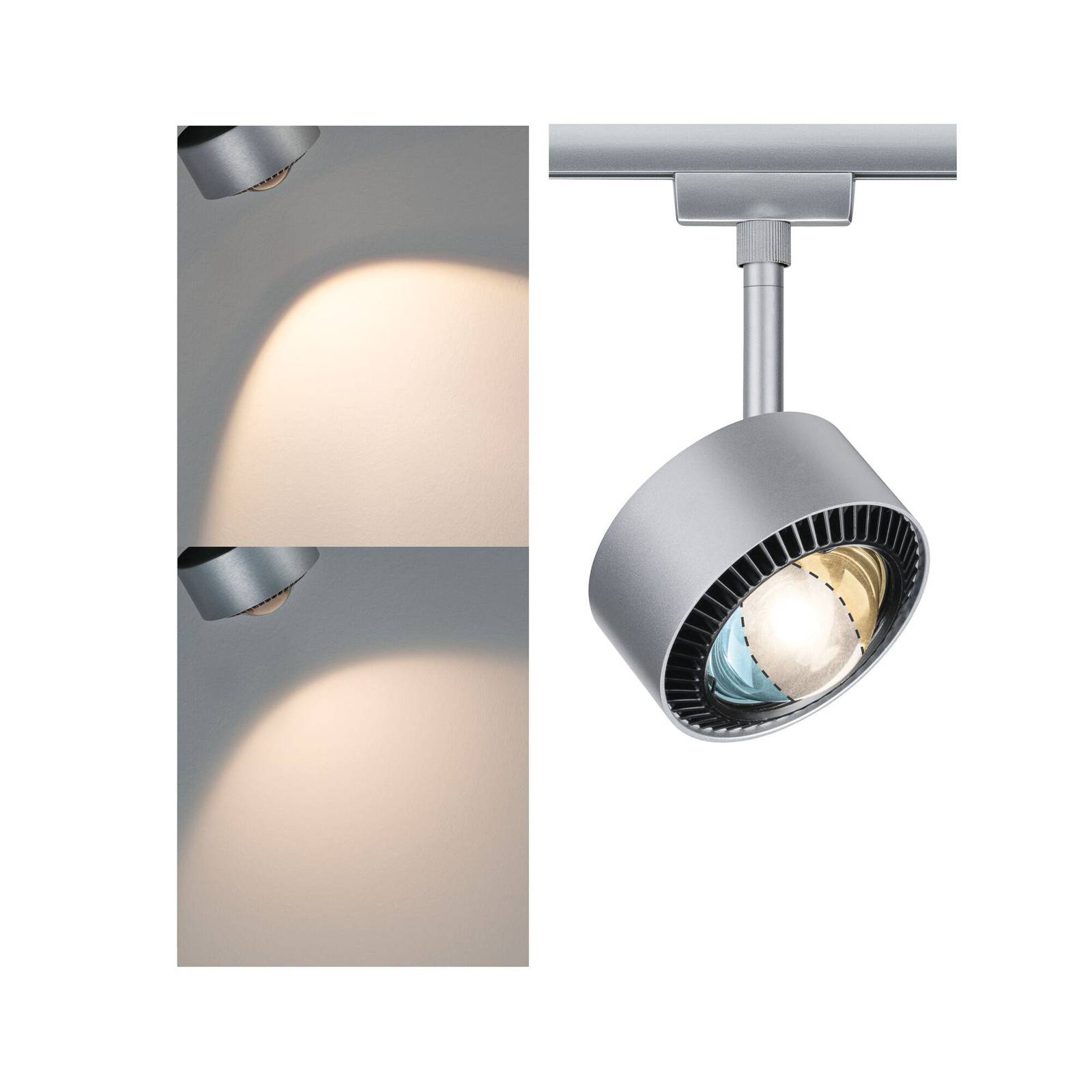 Paulmann URail Aldan spot LED, chrom matowy, metal, CCT