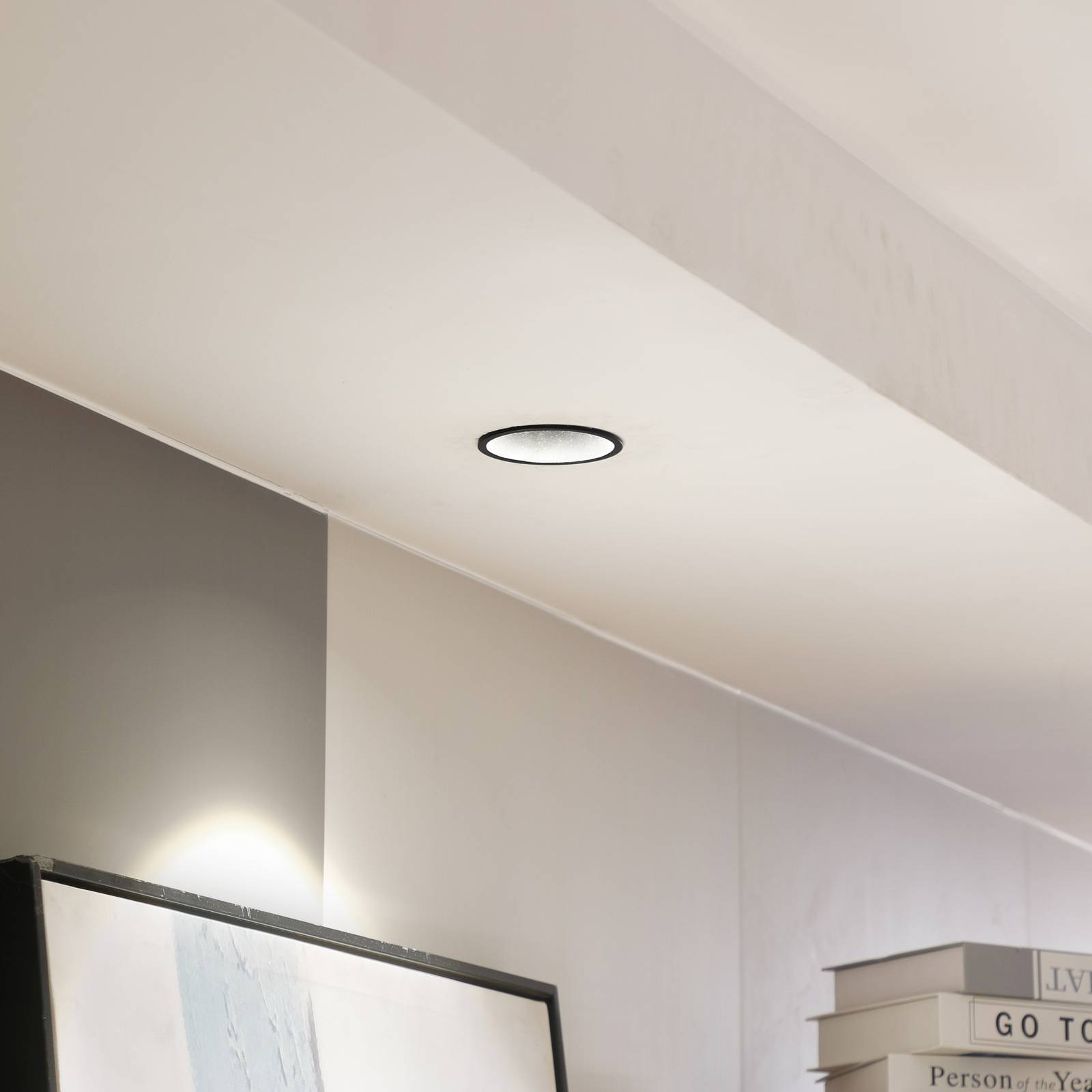Arcchio LED downlight Niria, czarny, 4000K