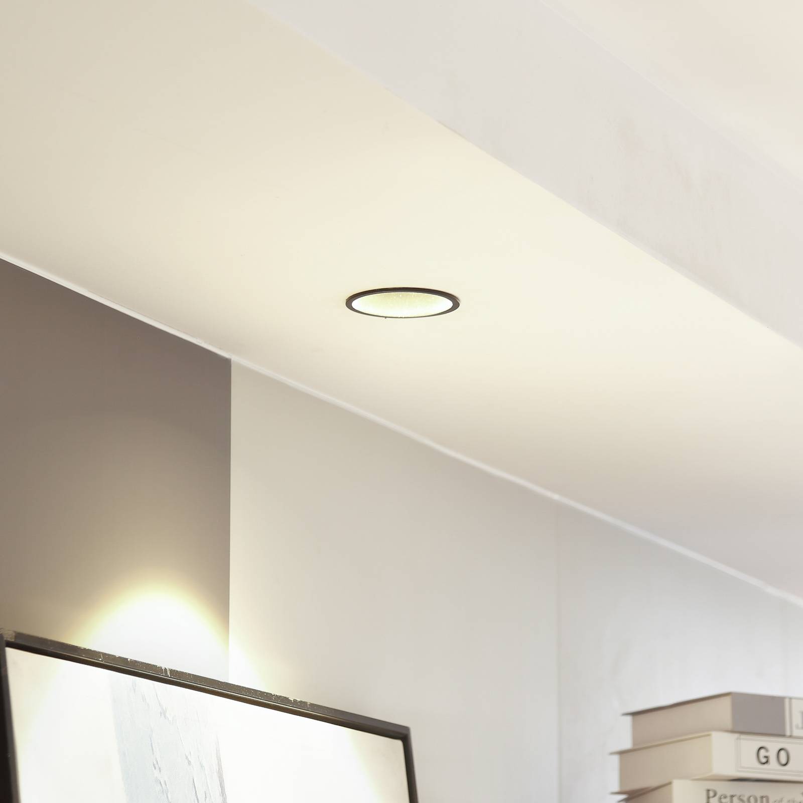 Arcchio LED downlight Niria, czarny, 2 700K