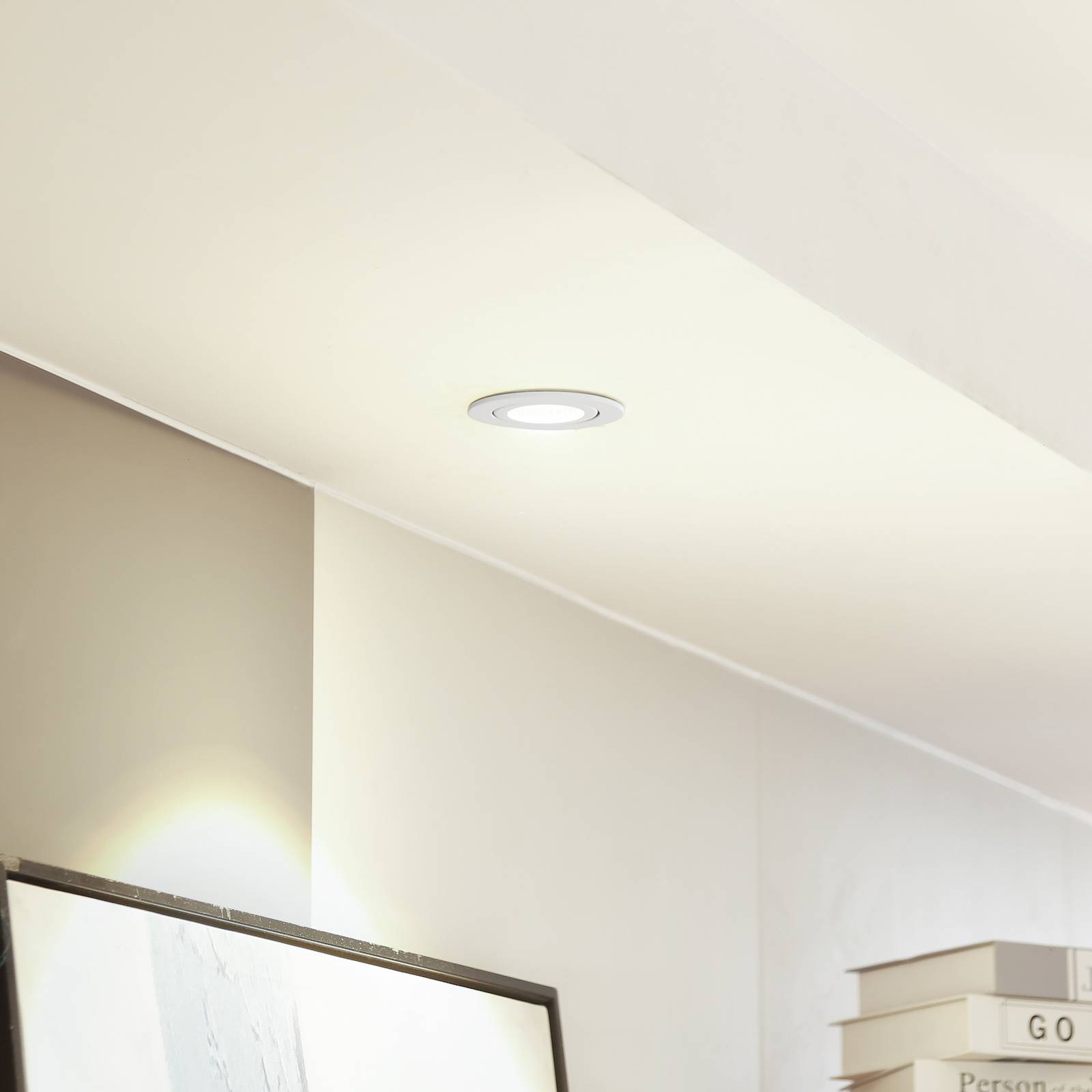 Arcchio LED downlight Jyra, biały, 3000K