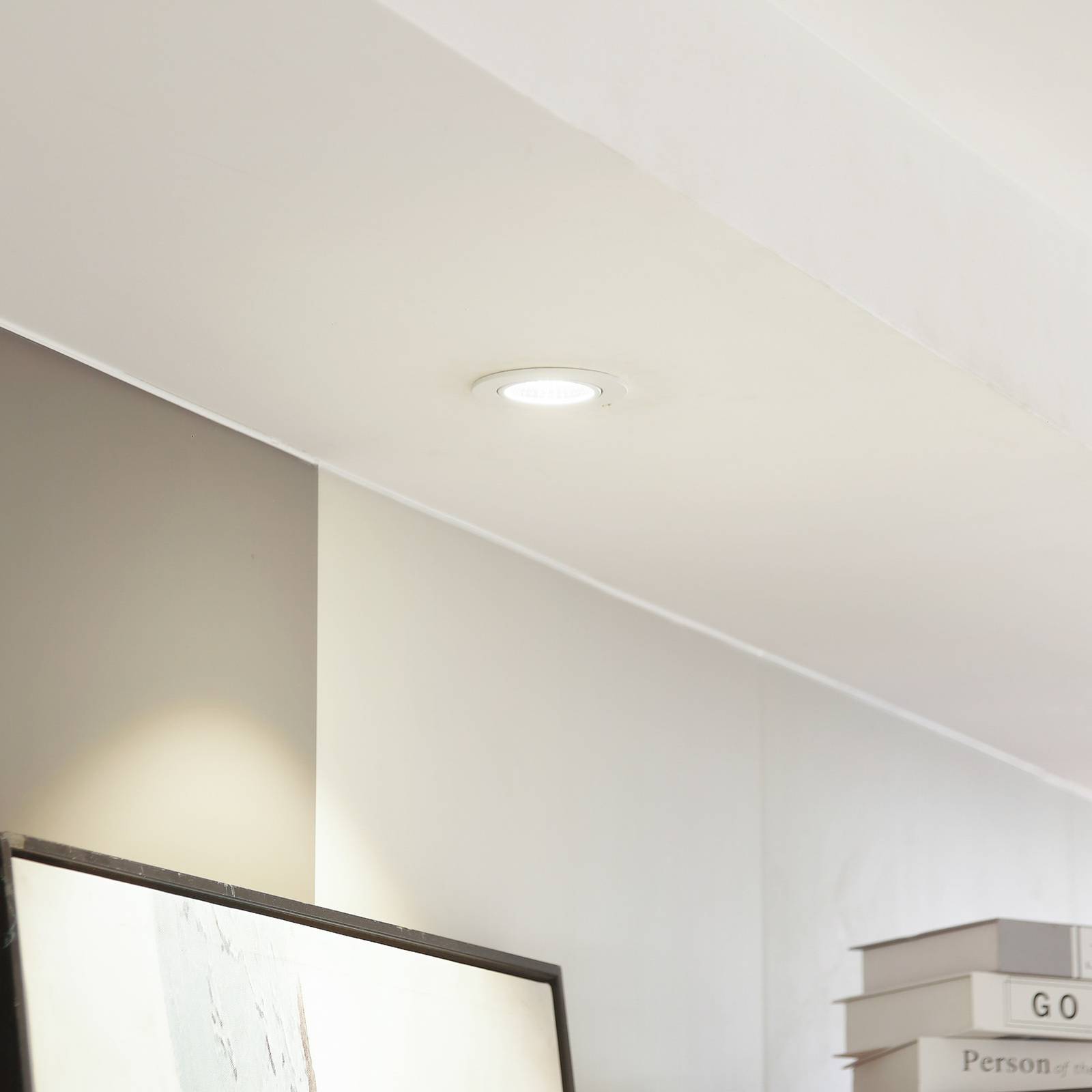 Arcchio LED downlight Zarik, biały, 3000K