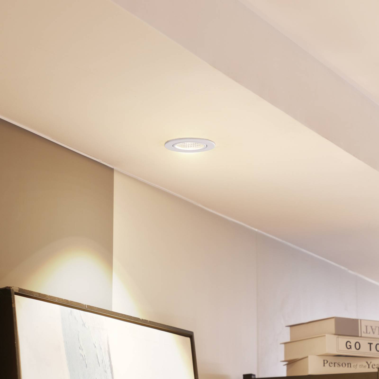 Arcchio LED downlight Zarik, biały, 2 700K