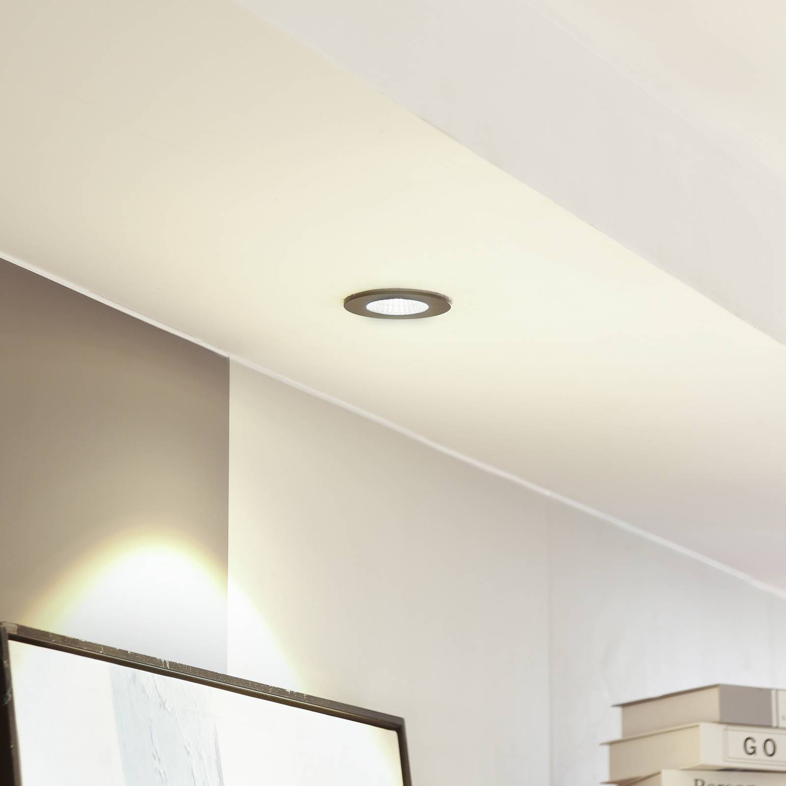 Arcchio LED downlight Lirin, czarny, 2 700K