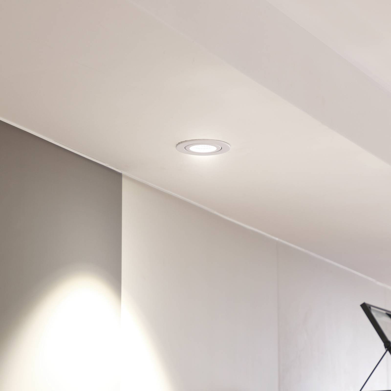 Arcchio LED downlight Jyra, biały, 4000K