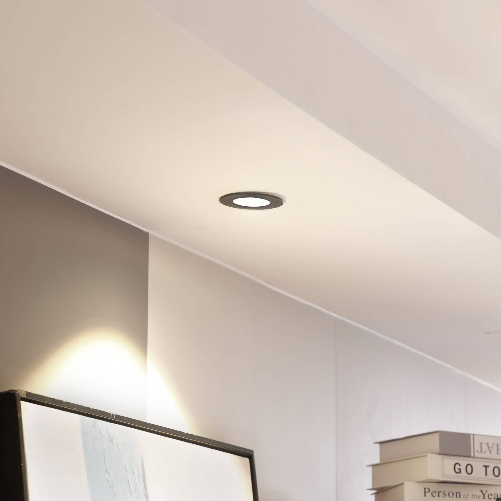 Arcchio LED downlight Lirin, czarny, 3000K