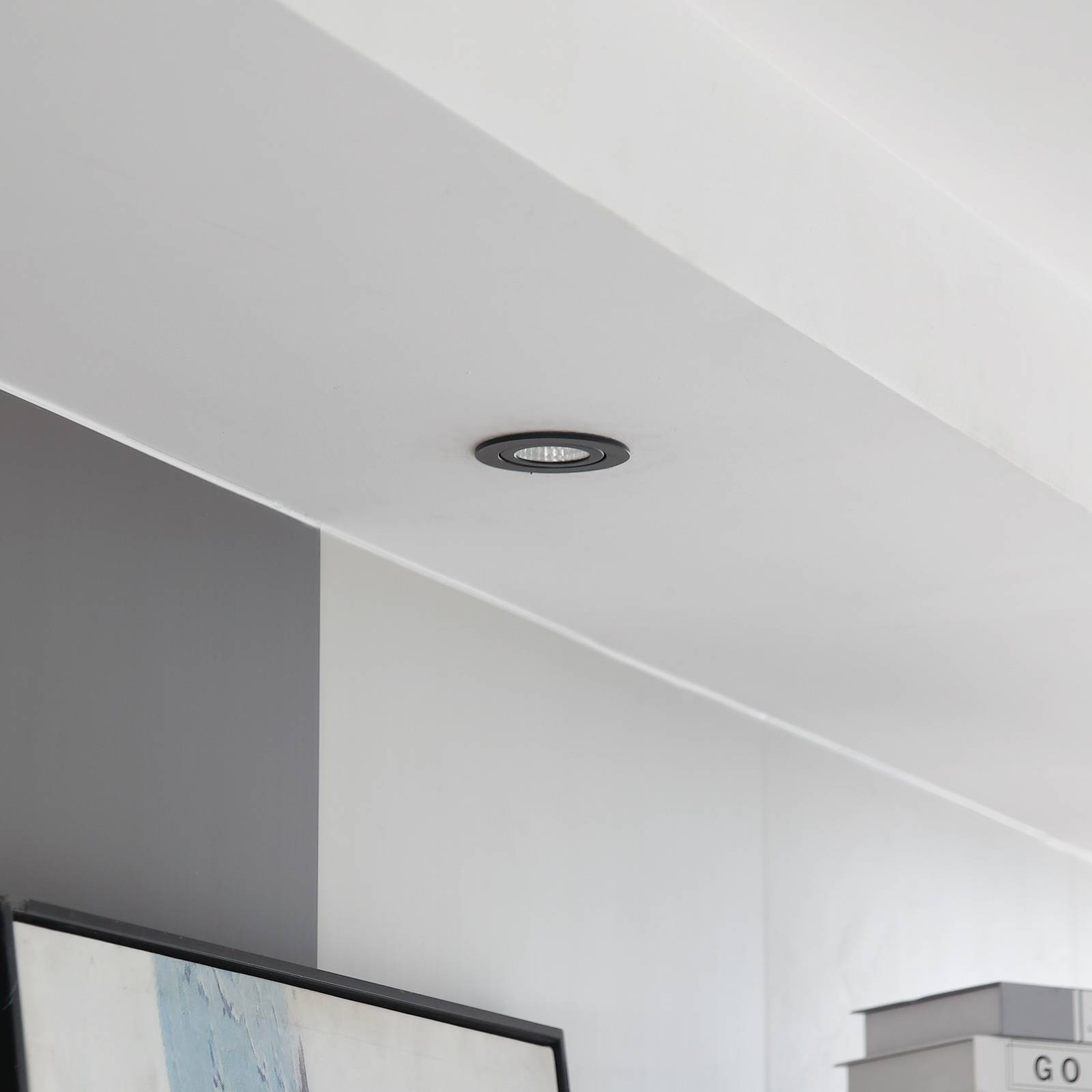 Arcchio LED downlight Jyra, czarny, 4000K