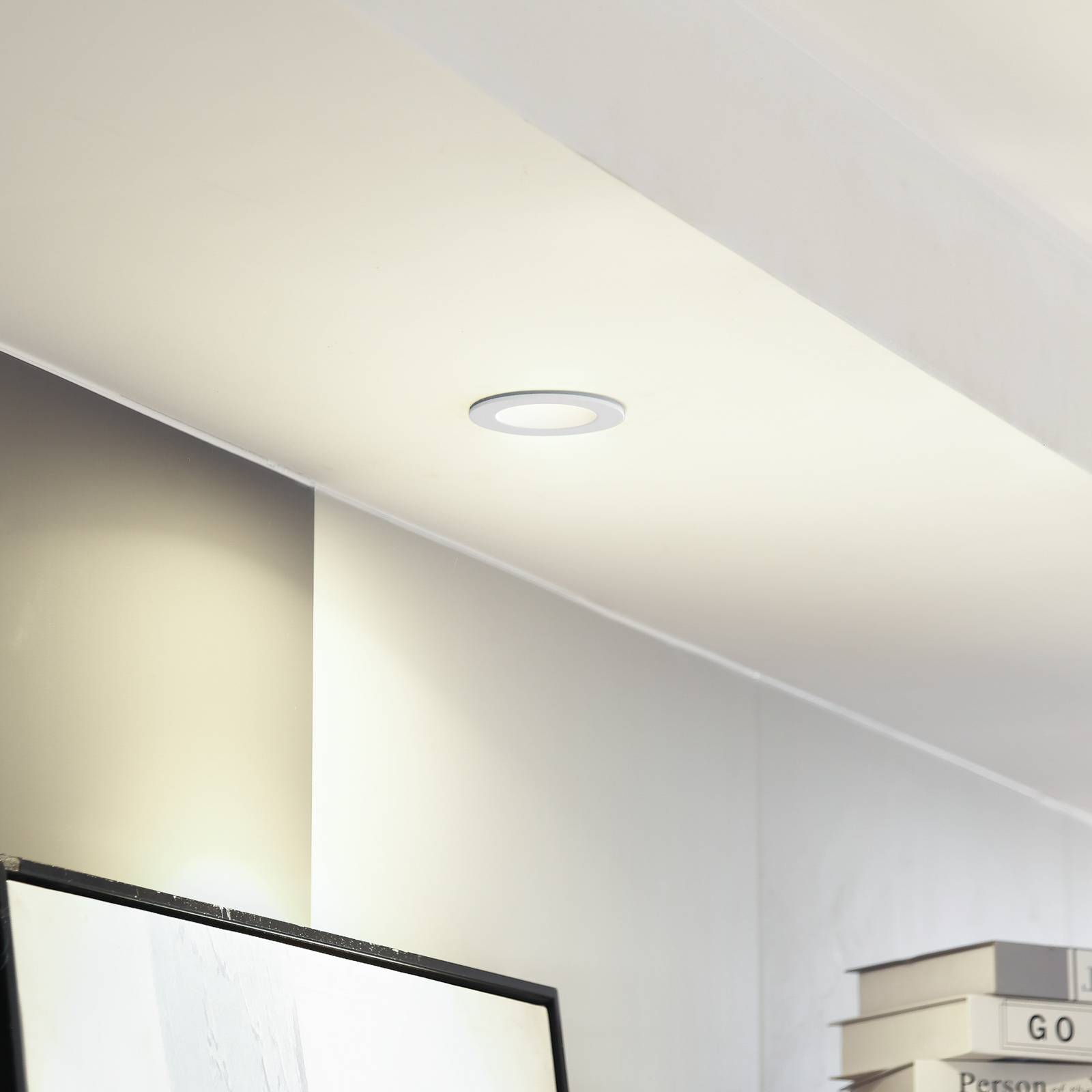 Arcchio LED downlight Aryx, biały, 3000K