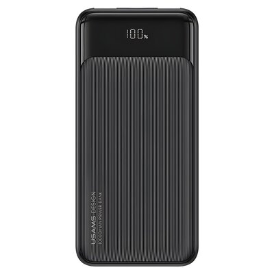 USAMS Powerbank 30000mAh 20W QC3.0+PD Fast Charge czarny/black XY Series 30KCD20101 US-CD201 Digital display