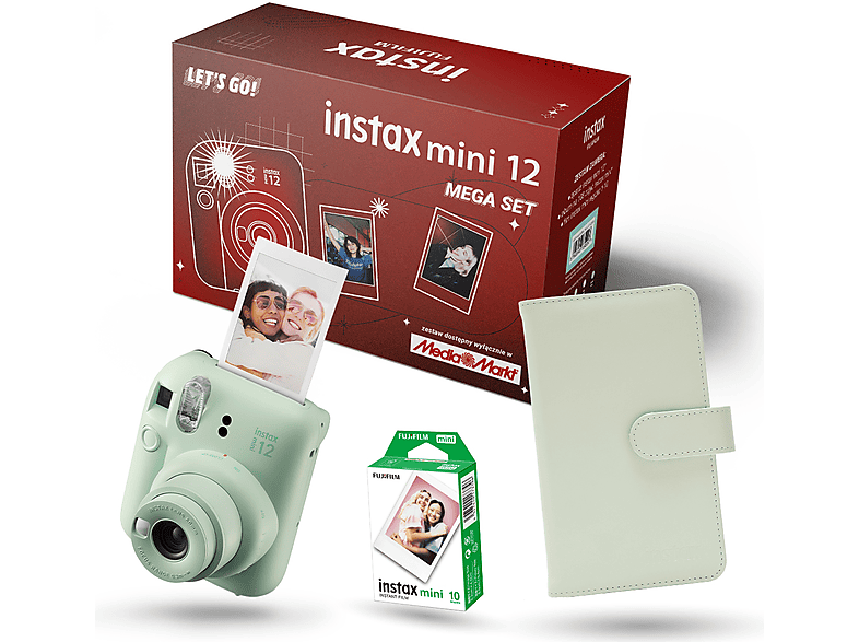 Fuji Instax mini 12 Mega Set ( Album + wkłady) zielony
