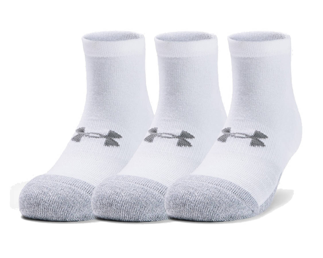 Skarpety Under Armour HeatGear Krótkie 3-Pak Białe