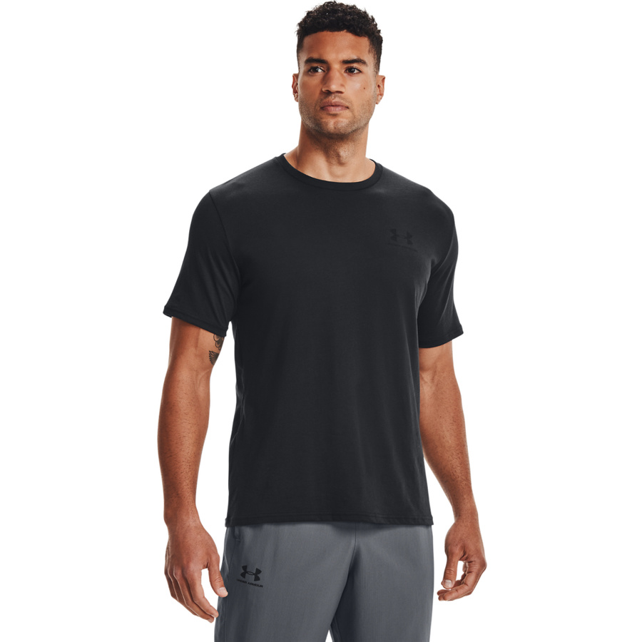 Koszulka męska Under Armour CZARNA Left Chest Short Sleeve Shirt