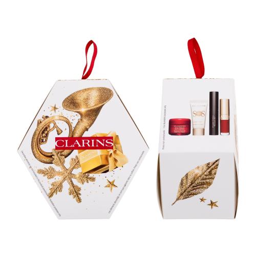 Clarins Make-up Essentials Zestaw baza pod podkład SOS Primer 5 ml 00 Universal Light + baza pod podkład Instant Smooth Perfecting Touch 4 ml + maskara Wonder Perfect Mascara 4D 3 ml 01 Perfect Black + oleek do ust Lip Comfort Oil 1,4 ml 03 Cherry