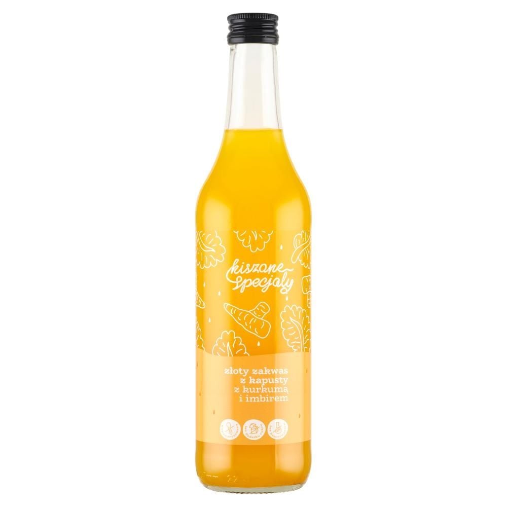 Kiszone Specjały Złoty zakwas z kapusty z kurkumą i imbirem 500 ml
