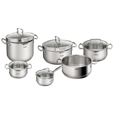 Zestaw garnków TEFAL Duetto+SS G719SB55 (11 elementów z koszykiem do gotowania na parze)