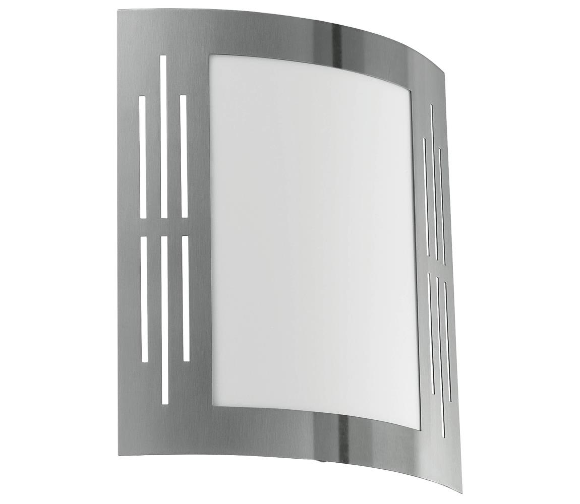 Eglo 79282 - Kinkiet zewnętrzny CITY 1xE27/60W/230V chrom IP44