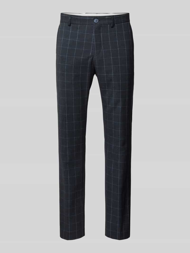 Spodnie do garnituru o kroju slim fit z wzorem w kratę model ‘OASIS’
