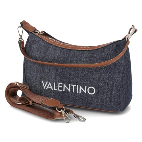 VALENTINO Leith RE, damska torba, dżins/Cuoio, jeden rozmiar, Kolor niebieski, 70AA