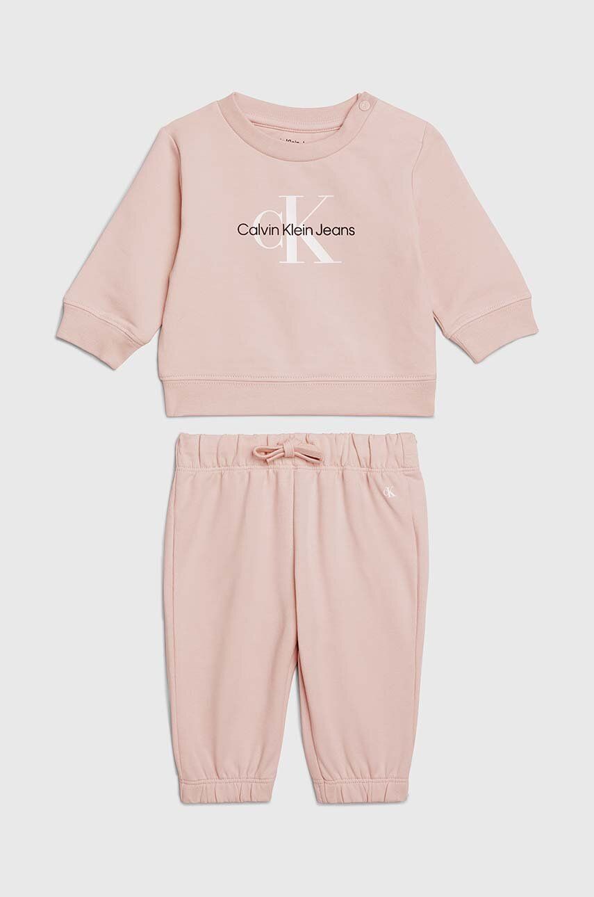 Calvin Klein Jeans dres dziecięcy kolor różowy