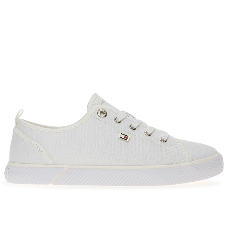 Buty Tommy Hilfiger Vulc Canvas FW0FW08063-YBS - białe