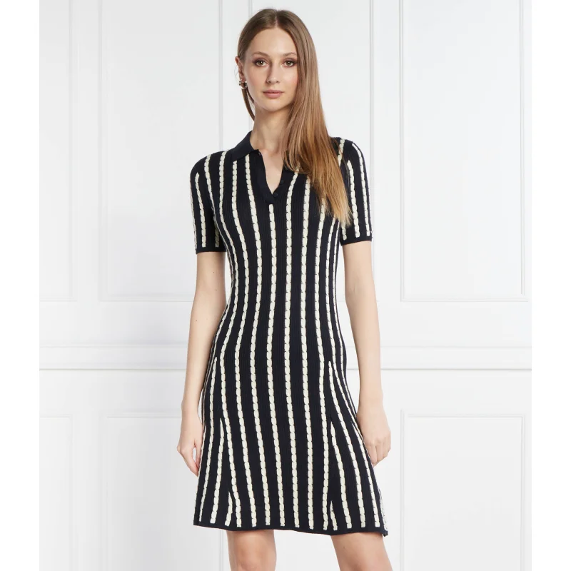 Tommy Hilfiger Sukienka CABLE F&F POLO SS SWT