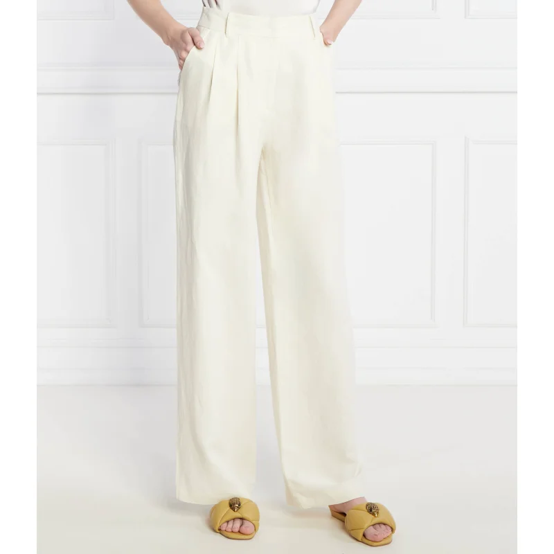 Patrizia Pepe Spodnie | Regular Fit | z dodatkiem lnu