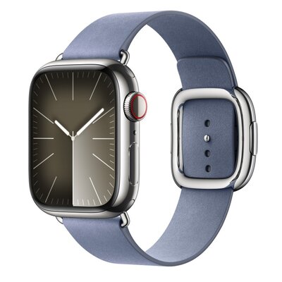 apple Pasek w kolorze lawendowego błękitu z klamrą nowoczesną do koperty 41 mm - rozmiar L