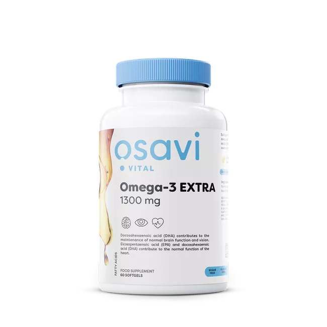 Osavi Omega-3 EXTRA, cytryna, 1300 mg, 60 kapsułek