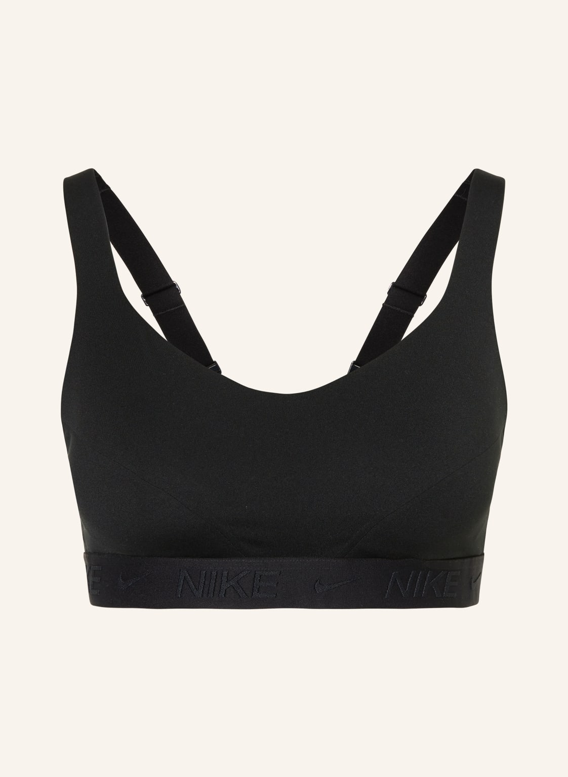 Nike Biustonosz Sportowy Indy schwarz