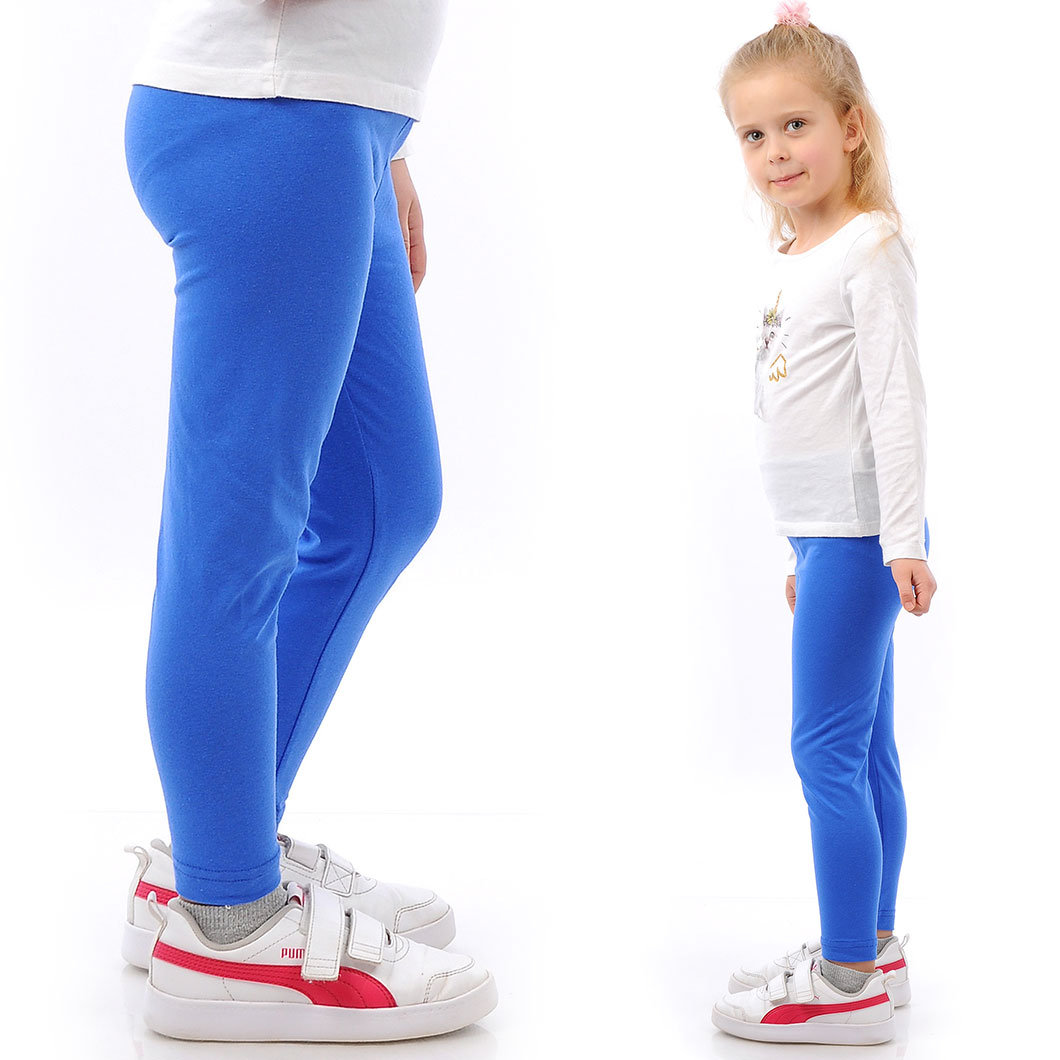 Legginsy dziecięce długie bawełniane klasyczne Chabrowe 116
