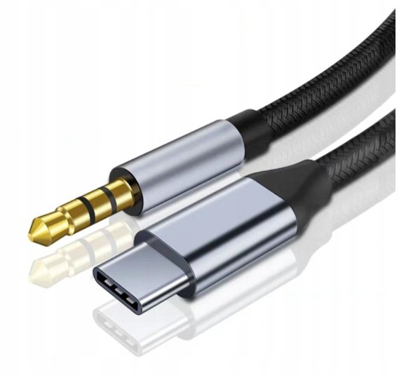 Kabel Przejściówka  Adapter Usb-C Mini Jack 3,5Mm Aux Dac 1,5M